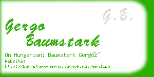 gergo baumstark business card